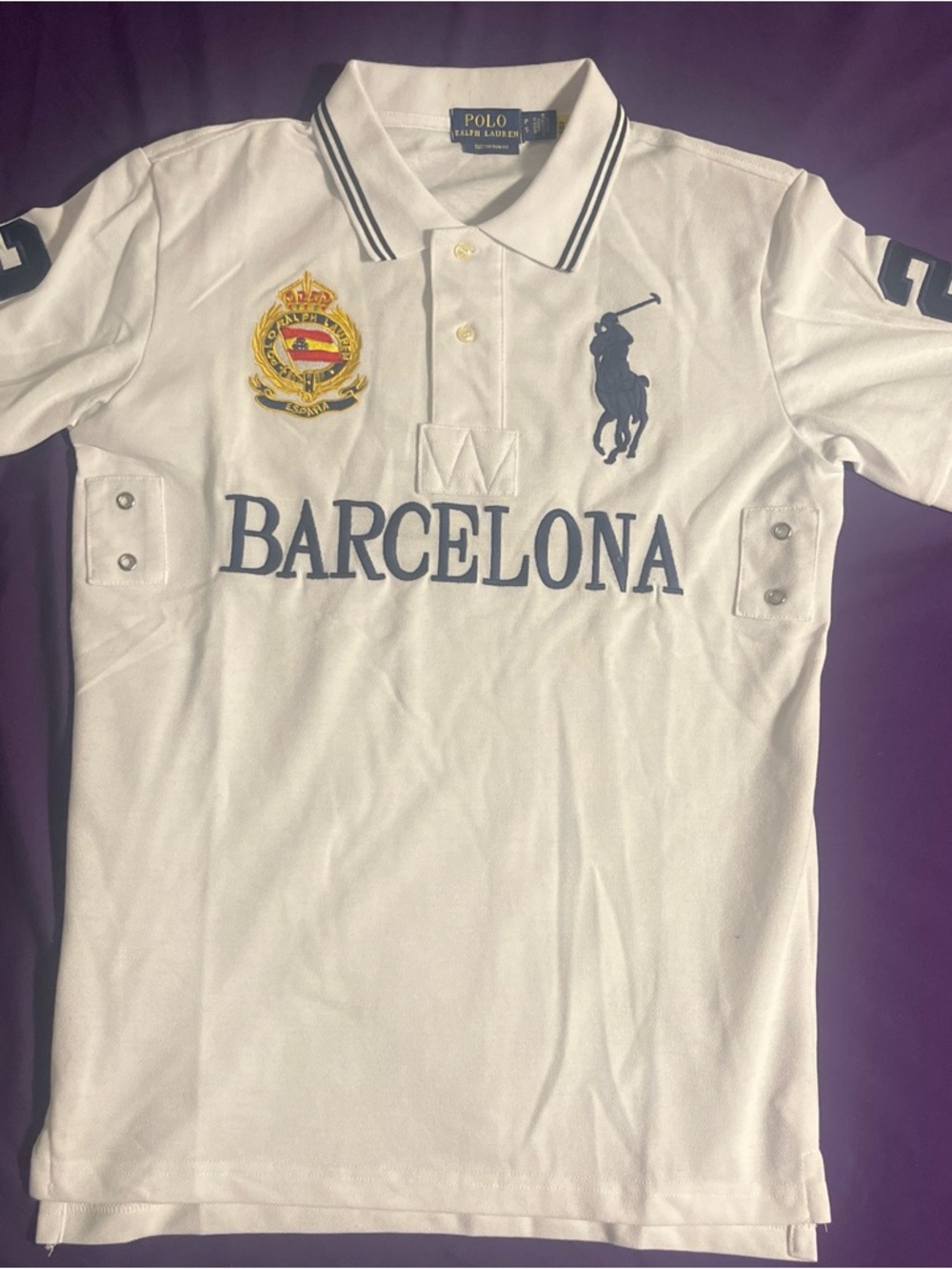Ralph Lauren White Barcelona Polo Shirt